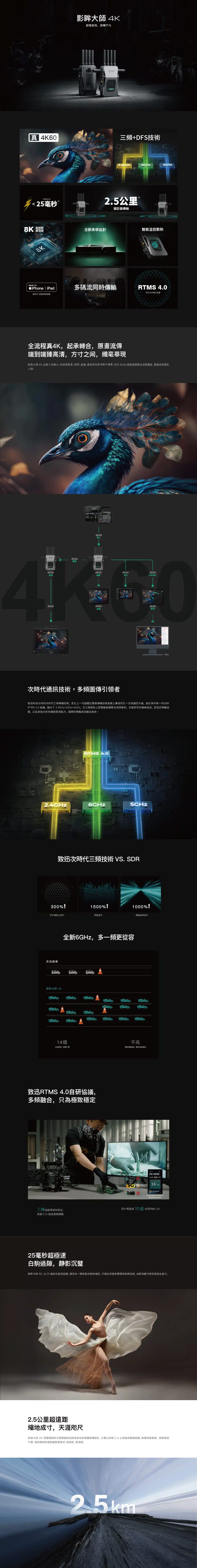 租圖傳|Accsoon cineview master 4K 致訊 4K無線圖傳 一對一 1發射 1接收 沃學影像